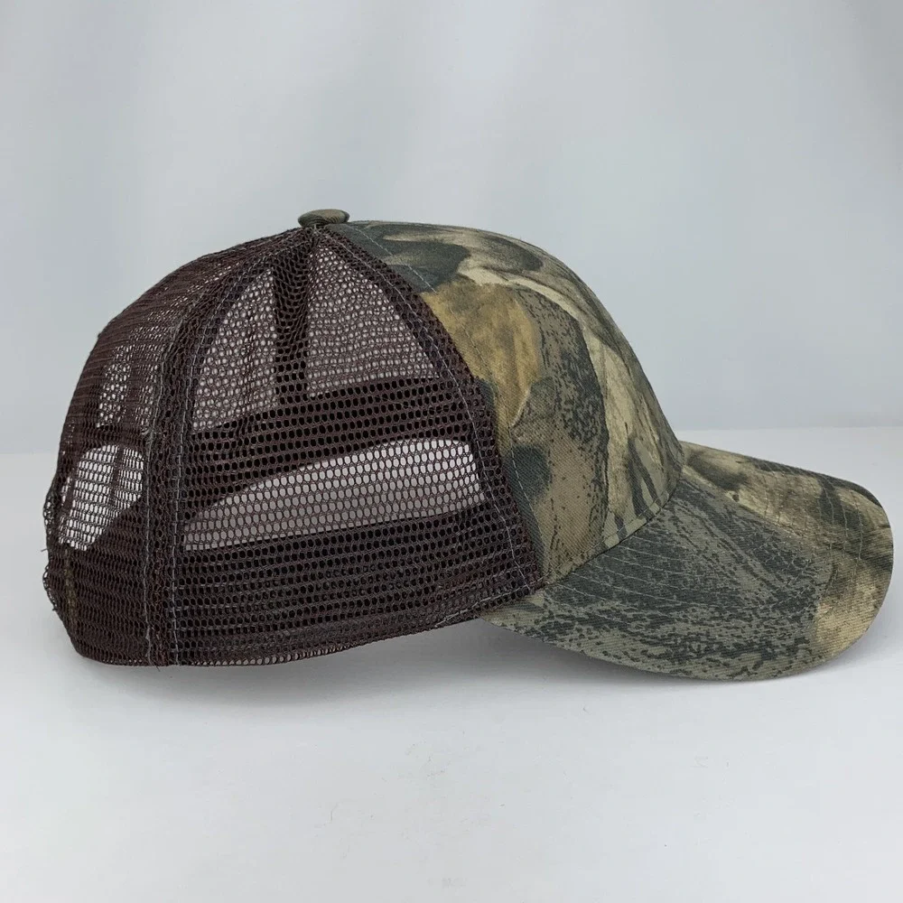 Field & Stream Plain Camo Hat Brown Mesh Adjustable Snapback Baseball Cap
